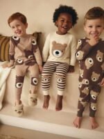 Çocuk Sevimli Ayıcık Pijama Takımı