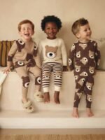 Çocuk Sevimli Ayıcık Pijama Takımı - Görsel 10