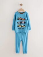 Çocuk Yarış Arabalı Pijama Takımı - Görsel 5