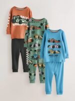 Çocuk Yarış Arabalı Pijama Takımı - Görsel 2
