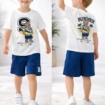 Erkek Çocuk Summer Bear Baskılı Şortlu Takım