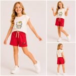 Kız Çocuk Hello Kitty Baskılı Takım - Görsel 2