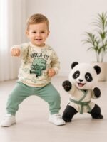 Erkek Bebek Brocco Lee Baskılı 2 İp Günlük Takım