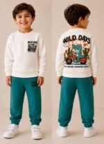 Erkek Çocuk Wild Days Timsah Baskılı Takım - Görsel 3