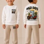 Erkek Çocuk Wild Days Timsah Baskılı Takım