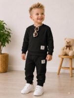 Erkek Bebek %100 Pamuk Gofre Kumaş Günlük Takım - Görsel 4