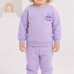 Kız Bebek Cherry Kabartma Baskılı Günlük Takım