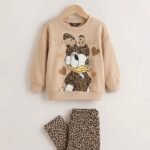 Daisy Duck Baskılı Leopar Desen Günlük Takım