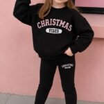 Kız Çocuk Christmas Baskılı Mevsimlik İkili Takım